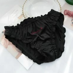 Kinky Cloth Lingerie & Panties Love You Embroidery Satin Silk Panties 8 Kinky Cloth Lingerie & Panties Love You Embroidery Satin Silk Panties