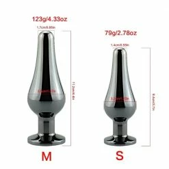 Kinky Cloth Aluminium Chrome Jeweled Plug