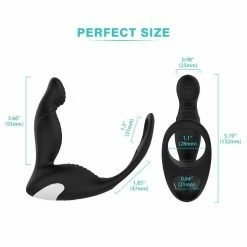 Kinky Cloth Anal Toys LVGX Prostate Massager With Penis Ring And Wireless Remote Control