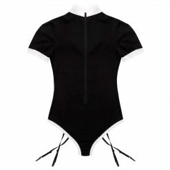 Kinky Cloth Cosplay Maid Costume Lacework Bodysuit