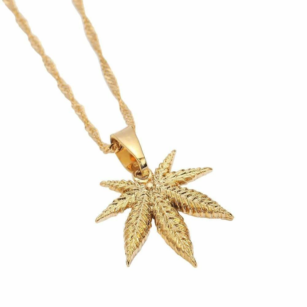 Kinky Cloth Marijuana Leaf Necklace 2 Kinky Cloth Marijuana Leaf Necklace