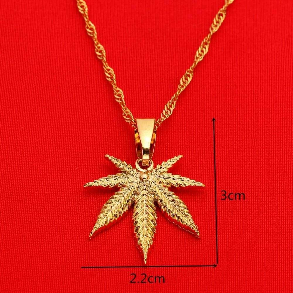 Kinky Cloth Marijuana Leaf Necklace 5 Kinky Cloth Marijuana Leaf Necklace