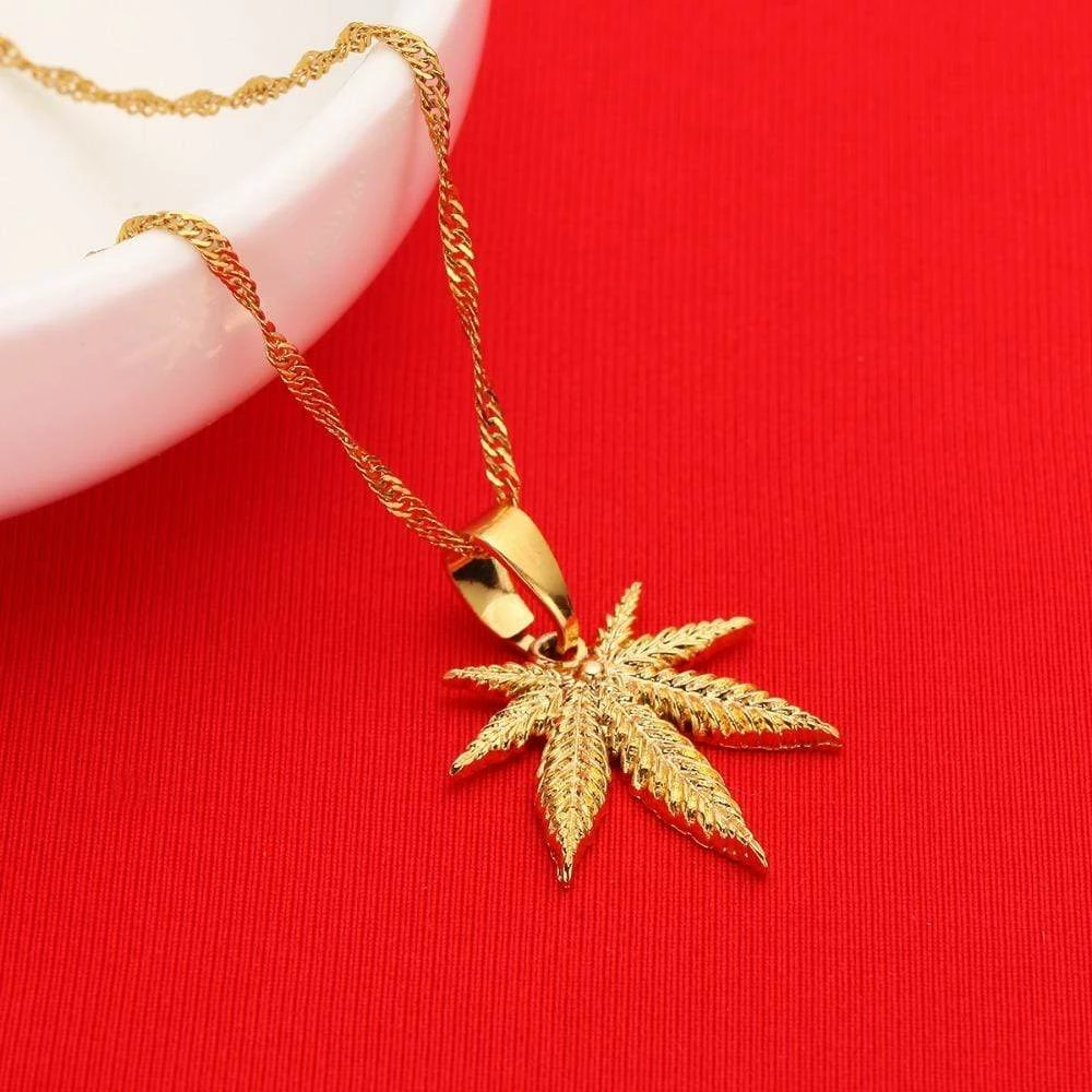 Kinky Cloth Marijuana Leaf Necklace 6 Kinky Cloth Marijuana Leaf Necklace