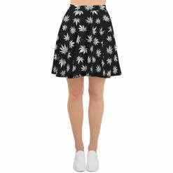 Kinky Cloth Marijuana Leaf Skater Skirt