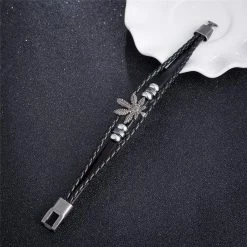 Kinky Cloth Marijuana Leaf Wristband Bracelet 6 Kinky Cloth Marijuana Leaf Wristband Bracelet