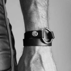 Kinky Cloth Men Double Tour Leather Bracelet BDSM