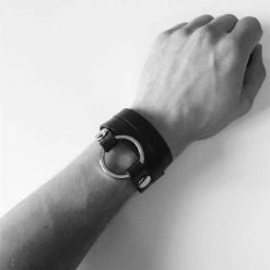 Kinky Cloth Men Double Tour Leather Bracelet BDSM