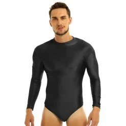 Kinky Cloth Men's Leotard Long Sleeve Bodysuits