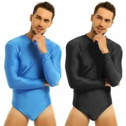 Kinky Cloth Men's Leotard Long Sleeve Bodysuits