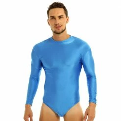 Kinky Cloth Men's Leotard Long Sleeve Bodysuits