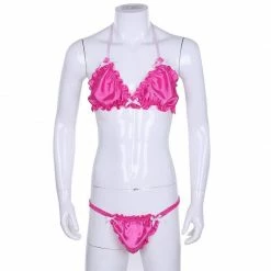 Kinky Cloth Men's Shiny Ruffle Lingerie Set 14 Kinky Cloth Men's Shiny Ruffle Lingerie Set