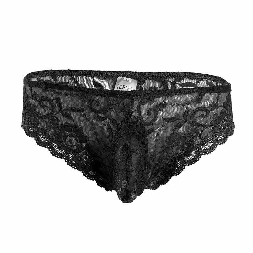 Kinky Cloth Mens Floral Lace Bulge Pouch Brief Lingerie & Panties 7 Kinky Cloth Mens Floral Lace Bulge Pouch Brief Lingerie & Panties