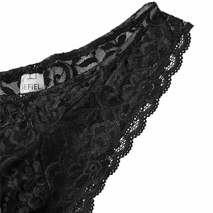Kinky Cloth Mens Floral Lace Bulge Pouch Brief Lingerie & Panties 4 Kinky Cloth Mens Floral Lace Bulge Pouch Brief Lingerie & Panties