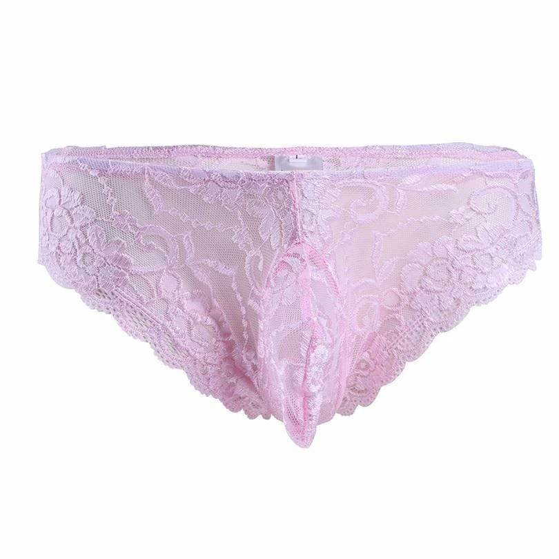 Kinky Cloth Mens Floral Lace Bulge Pouch Brief Lingerie & Panties 10 Kinky Cloth Mens Floral Lace Bulge Pouch Brief Lingerie & Panties