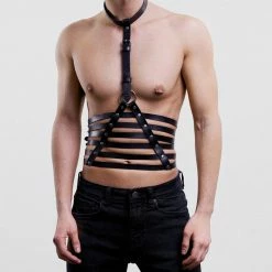 Kinky Cloth Mens Halter Leather Body Belts