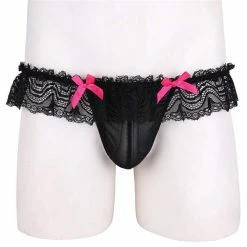 Kinky Cloth Sissy Mens Lace Bowknot Jockstrap