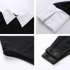 Kinky Cloth Raves & Festivals Mesh Longsleeve Bodysuit