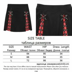 Kinky Cloth Metal Chain Split Gothic Skirts