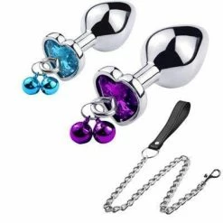 Kinky Cloth Metal Plug With Leash