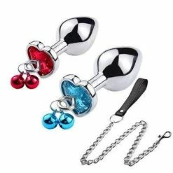 Kinky Cloth Metal Plug With Leash