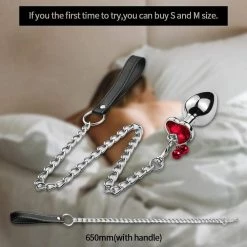 Kinky Cloth Metal Plug With Leash