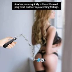 Kinky Cloth Metal Plug With Leash