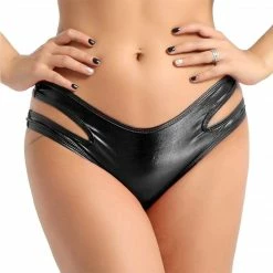 Kinky Cloth Raves & Festivals Metallic Holographic Handle Panties