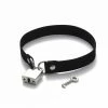 Kinky Cloth Metallic Padlock Collar Choker Goth
