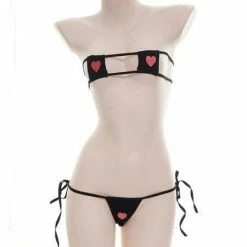 Kinky Cloth Micro Heart Lingerie Set 10 Kinky Cloth Micro Heart Lingerie Set