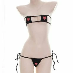 Kinky Cloth Micro Heart Lingerie Set 14 Kinky Cloth Micro Heart Lingerie Set