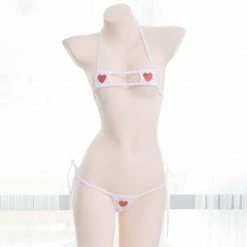 Kinky Cloth Micro Heart Lingerie Set 15 Kinky Cloth Micro Heart Lingerie Set