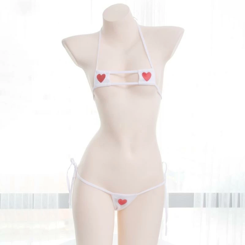 Kinky Cloth Micro Heart Lingerie Set 8 Kinky Cloth Micro Heart Lingerie Set