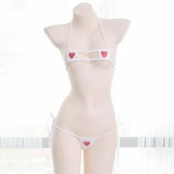 Kinky Cloth Micro Heart Lingerie Set 12 Kinky Cloth Micro Heart Lingerie Set