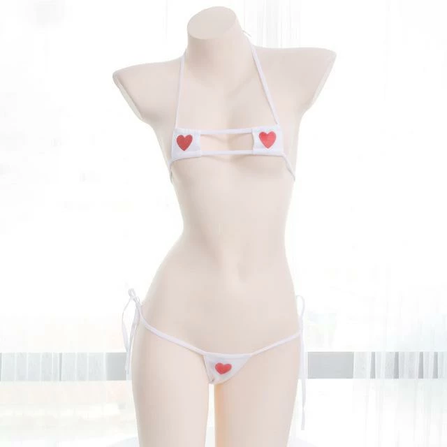 Kinky Cloth Micro Heart Lingerie Set 5 Kinky Cloth Micro Heart Lingerie Set