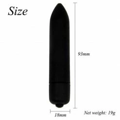 Kinky Cloth Mini Black Bullet Vibrator