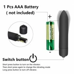 Kinky Cloth Mini Black Bullet Vibrator