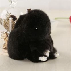 Kinky Cloth Mini Bunny Fur Keychain