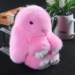 Kinky Cloth Mini Bunny Fur Keychain