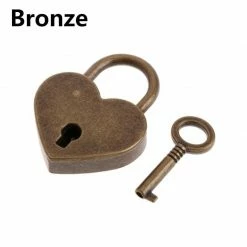 Kinky Cloth Mini Heart Shape Padlock With Key Jewelry