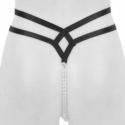 Kinky Cloth Raves & Festivals Mini Slip Pearl Thong Harness