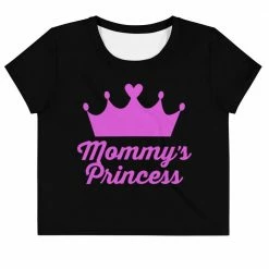 Kinky Cloth Mommy's Princess Pink Crop Top Tee Mommy Dom