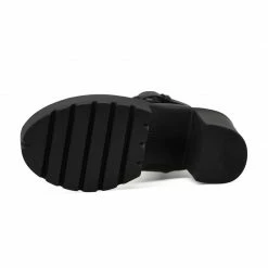 Kinky Cloth Footwear Motorcycle High Heel Platform Boots