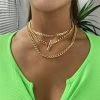 Kinky Cloth Jewelry Multilayer Gold Chain Necklace