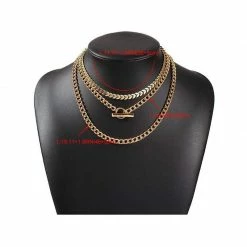 Kinky Cloth Jewelry Multilayer Gold Chain Necklace
