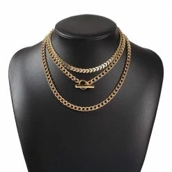 Kinky Cloth Jewelry Multilayer Gold Chain Necklace