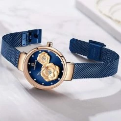 Kinky Cloth Dresses Naviforce Rose Clock Watch