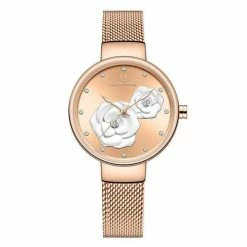 Kinky Cloth Dresses Naviforce Rose Clock Watch