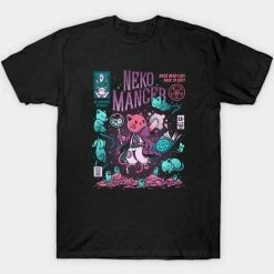 Kinky Cloth Goth Neko Mancer Cat T-shirt