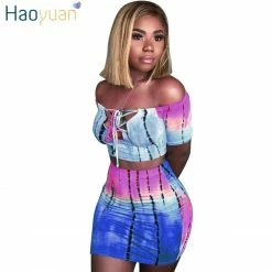 Kinky Cloth Dresses Neon Graffiti Mini Dress 2 Piece Set