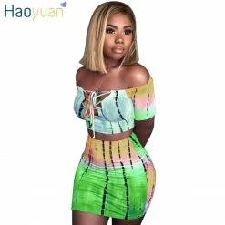 Kinky Cloth Dresses Neon Graffiti Mini Dress 2 Piece Set